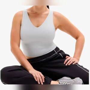 Athleta Transcend V-neck Cropped Sports Tank/bra XS D-DD